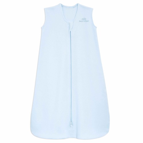 Small Blue Cotton Wearable Baby Blanket | HALO