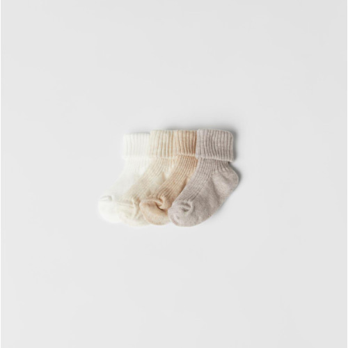 FOUR-PACK OF SOCKS WITH COLOR BOX - Light beige | ZARA United States