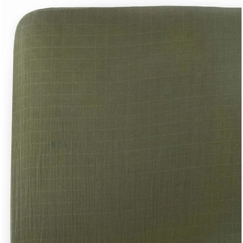 Little Unicorn Premium Crib Sheet | Breathable & Super-Soft Muslin Fabric (Fern)