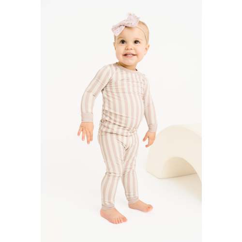 Blush Stripe Bamboo Set
