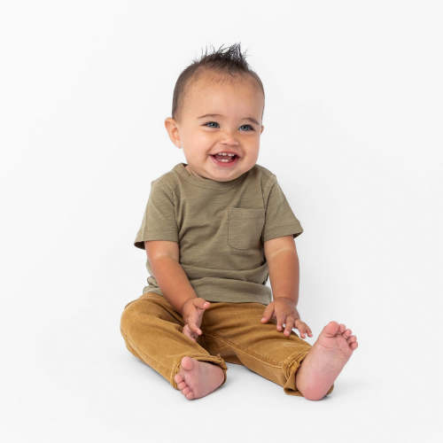 Cotton Pocket Tee - Dark Olive