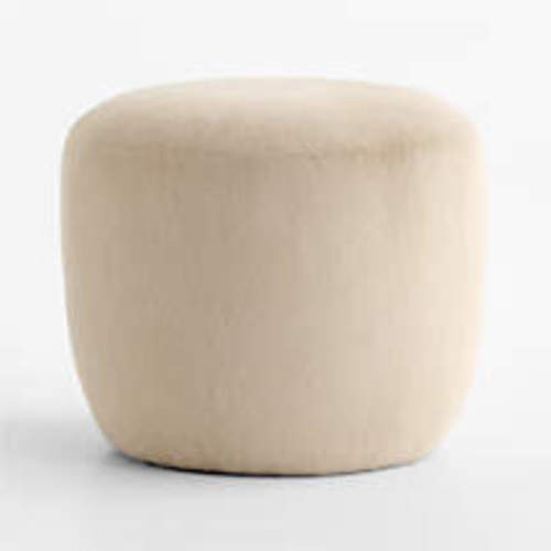 Leo Tan Faux Fur Nursery Ottoman