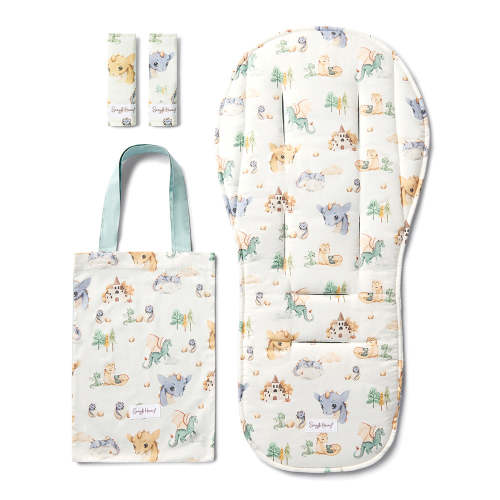 Bundle - Dragon Pram Liner & Strap Cover Set