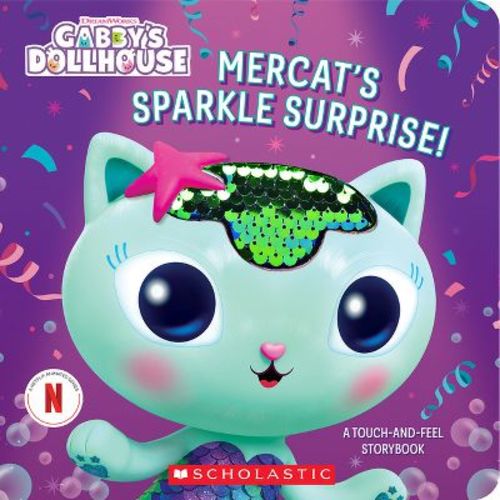 Mercat's Sparkle Surprise!: A Touch-And-Feel Storybook (Gabby's Dollhouse) - by Scholastic (Paperback)