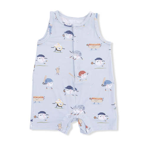 Sleeveless Shortie Romper, Baseballs Playing Baseball