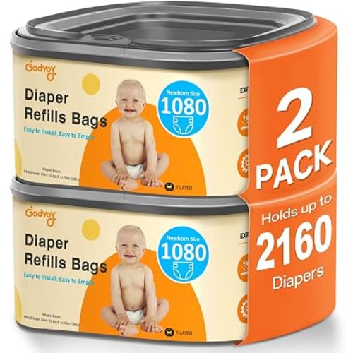 Jumbo Square Diaper Bags Fits Diaper Genie Classic,Compact,Select