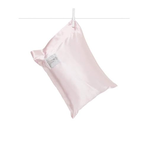 Little Giraffe Satin Decor Pillow - Ultra-Soft Feather Yarn Knit with Elegant Satin Trim - 10" x 13", Pink