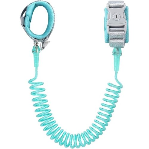 Anti Lost Wrist Link Anti Lost Leash Baby Leash Anti-Lost Wrist Chain with Child Upgraded Safety Locks for Kids (Green 8.2 Feet)