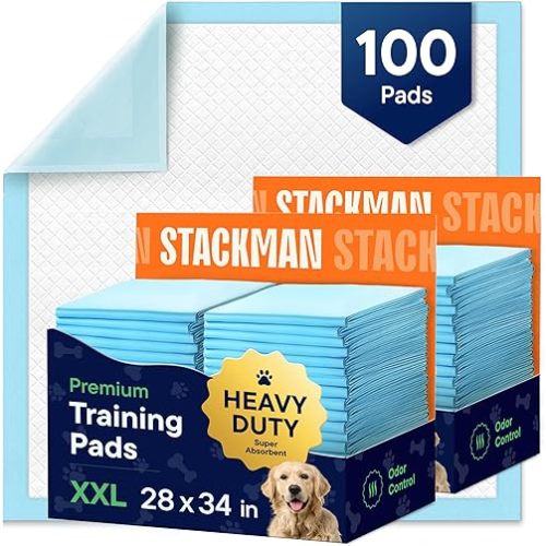 Puppy Pads XL 28x34 [100-COUNT] Dog Pads Extra Large 28" x 34" Leak-Proof Dog Pee Pads - Quick-Dry Puppy Pee Pads Pet Potty Training - Heavy Duty Super Absorbent Wee Wee Pads for Dogs Bulk -100 Pack
