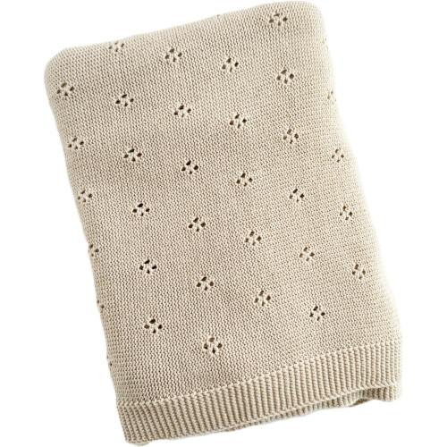 Heirloom Pique Blanket, Birch | Organic Cotton