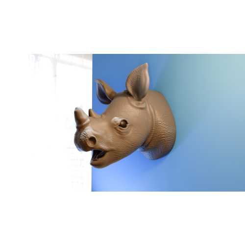 Baby Rhino Head Sculpt, Rhino head, Wall mount art, Wall mounted Rhino, home decor, home and living, rhinoceros, wall decor, art