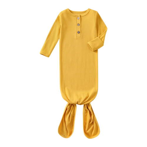 Kaemgyyd Newborn Baby Boys Girls Pajamas Outfit Soft Comfy Long Sleeve Romper Unisex Infant Button Sleep Gown 0-6 Months