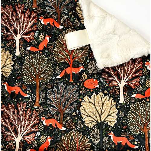 Woodland Fox Baby Blanket | Cozy Minky Lovey Blanket | Unique Gift for Baby | Woodland Nursery Decor