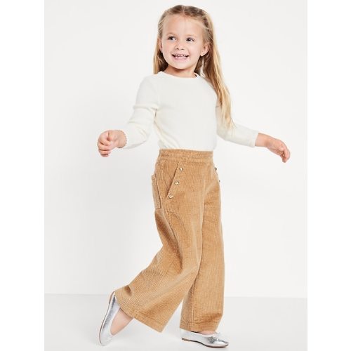 Pull-On Wide-Leg Corduroy Pants for Toddler Girls