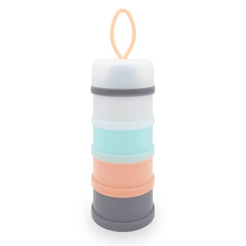 Baby Formula Dispenser, Formula Container, BPA Free, 4 Layers, Baby Feeding Travel Storage Container, Portable Milk Powder Dispenser Container, Non-Spill Stackable Baby Snack Storage Container