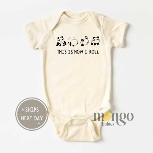 This is How I Roll Panda Baby Onesies® Baby Gift Cute Clothes Funny Baby Bodysuit Animal Baby Announcement Cute Baby Outfit Kid Newborn Gift