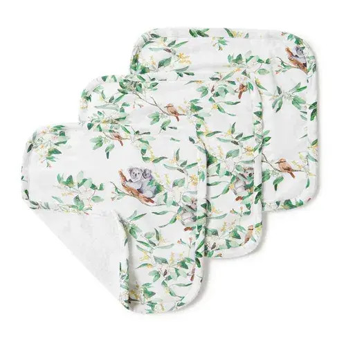 Snuggle Hunny Eucalypt Organic Wash Cloths - 3 Pack | Baby Bunting AU