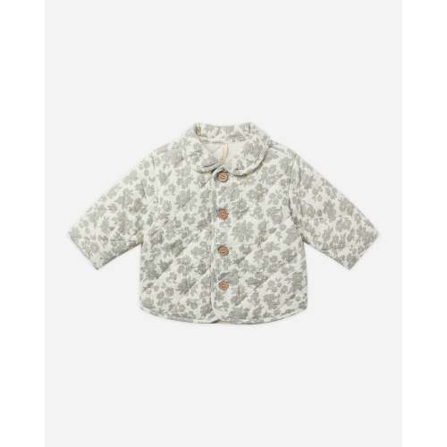 Quilted Jacket || Green Floral