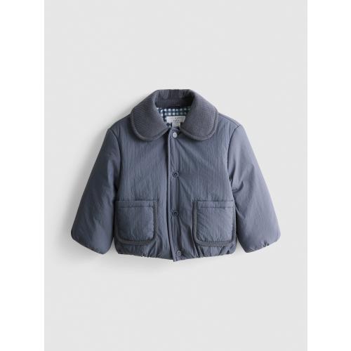 0-18mths | Corduroy Collared Newborn Puffer Jacket
