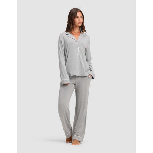 Women's Bamboo Stretch-Knit Long Sleeve Pajama Set - Petite