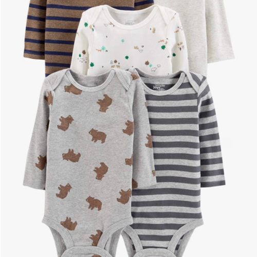Simple Joys by Carter's Baby-Boys Long-Sleeve Bodysuit Pack of 5Bodysuit