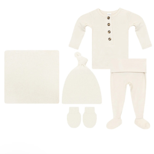 Dakota Plush Knit Newborn Hat Bundle (Top + Bottom)