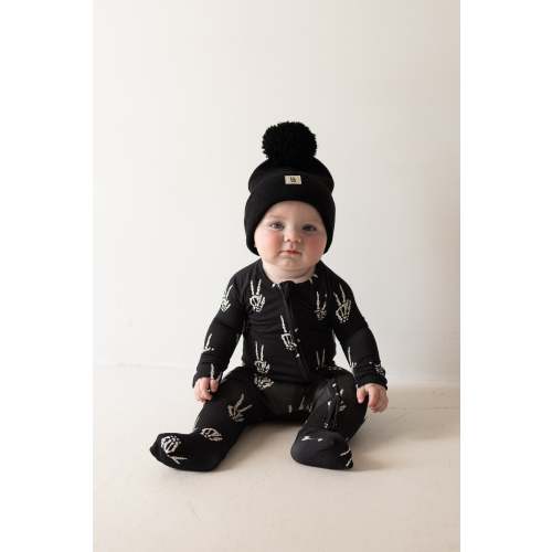 Bamboo Zip Pajamas | Midnight Skelly