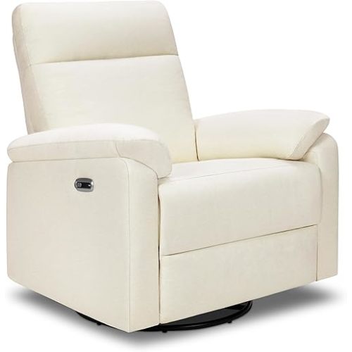 DaVinci Suzy Power Recliner - Swivel Nursery Glider with USB Port - Electric Recliner Chairs for Adults - GREENGUARD Gold Certified - 270° Reclining Rocking Chair for Nursery & Living Room - Vanilla