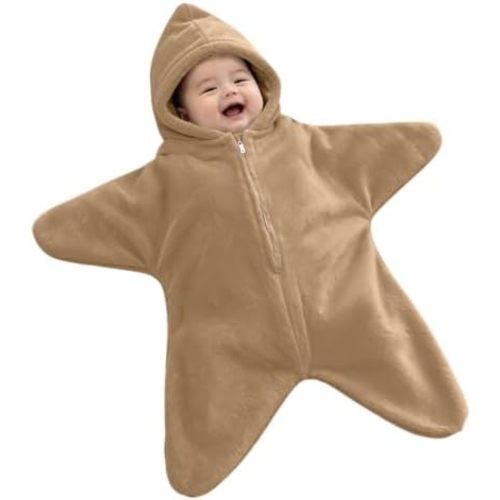 Baby Starfish Onesie Fleece Wearable Swaddle Bag Newborn Romper