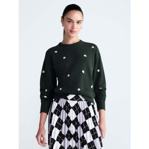 Free Assembly Women's and Women's Plus Embroidered Sweatshirt, Sizes XS-4X