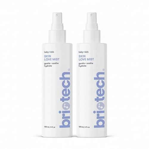 Briotech Baby Skin Love Spray | Gentle Hypochlorous Acid Mist for Soothing, Calming & Cleansing Delicate Skin | Pediatrician-Approved, Added Fragrance-Free | 4 oz (2 Pack)
