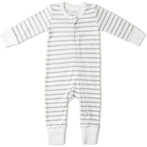 MakeMake Organics GOTS Certified Organic Baby Clothes 2-Way zip romper Footie Infant Gender Neutral Baby Boy Girls