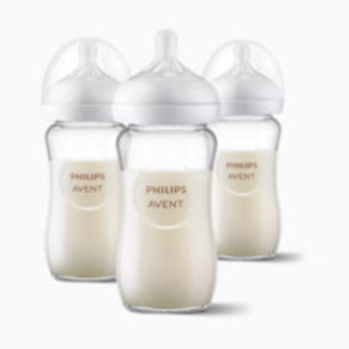 Philips Avent Glass Natural Baby Bottle with Natural Response Nipple - 8 Oz, 3