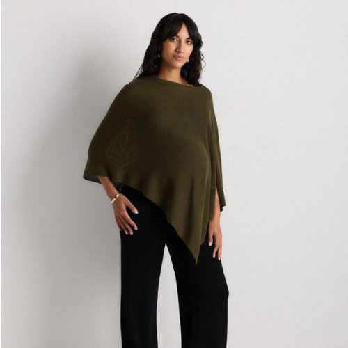 Lightweight Cotton Cashmere Nursing Shawl in Olive