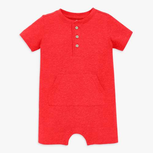 Baby heathered henley shortie | Primary.com