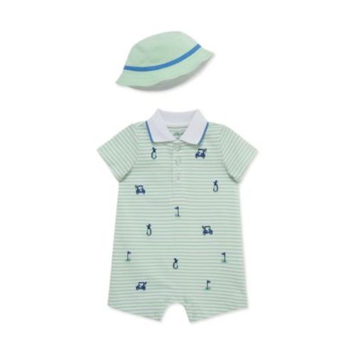 Baby Boys Romper Bucket Hat Set