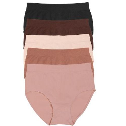 Body Smooth Seamless Brief 5-Pack (Cocoa Beans, Large)