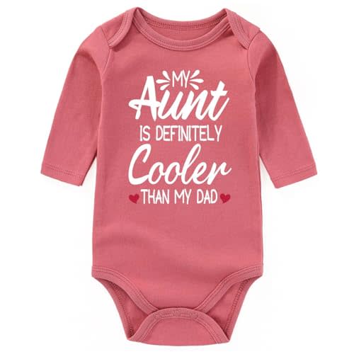 Aunt Is Cooler Than My Dad newborn Outfits Aunties Bestie Baby Clothes Girl Boy Bodysuits
