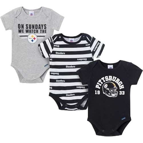 Gerber NFL Baby Boys 3-Pack Onesie Bodysuit