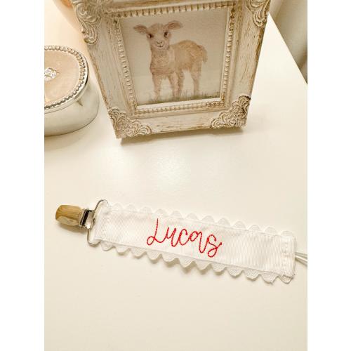 Personalized Pacifier Clip, Baby Boy and Baby Girl, Monogrammed Pacifier Clip