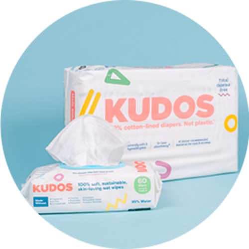 Diaper Box & Wipes Bundle | 100% Cotton Liner, TCF Diapers Size 1-6 | Kudos