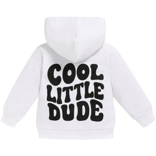 Toddler Baby Boy Fall Winter Hooded Clothes Baby Boy Hoodie Tops Letter Printed Long Sleeve Sweatshirt