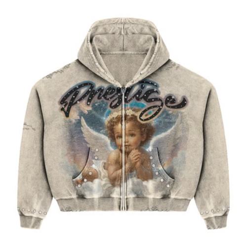 Cream Prestige Angel Hoodie Blue – Prestige Collections