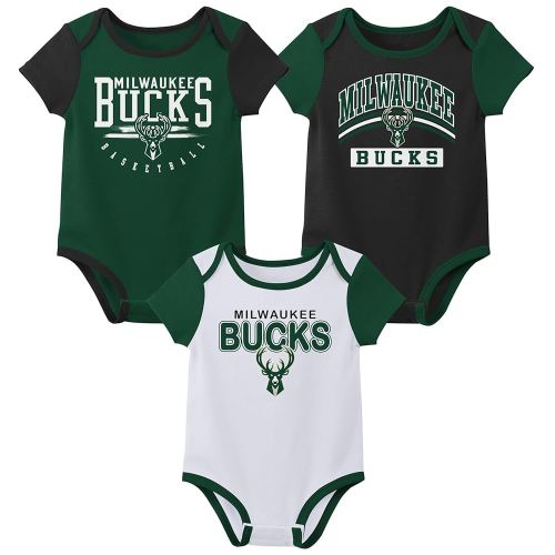 Outerstuff NBA Teams Newborn Baby and Infant Short Sleeve Bodysuit Variety 3-Pack (0-18m)