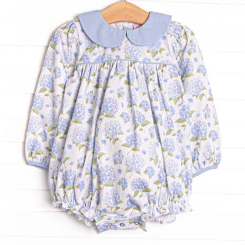 Hydrangea Blooms Collared Bubble, Blue – Stitchy Fish