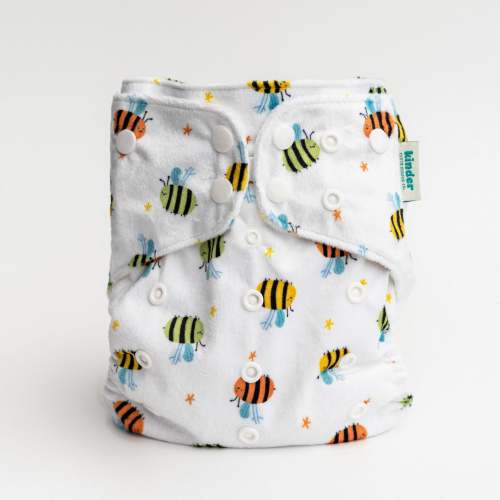 Patterned Lounger Pocket Cloth Diaper — Minky Fleece with Athletic Wicking Jersey