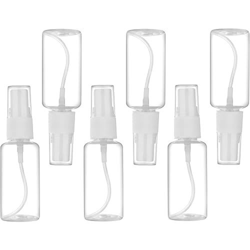 Exptolii Spray Bottle, 1oz/30ml Small Plastic Fine Mist Spray Bottles, Mini Empty Travel Bottles with Funnels and Labels 6 Pack