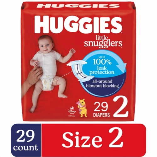 Huggies Little Snugglers Baby Diapers Size 2 (12-18 lbs) 29 count - Pack of 2