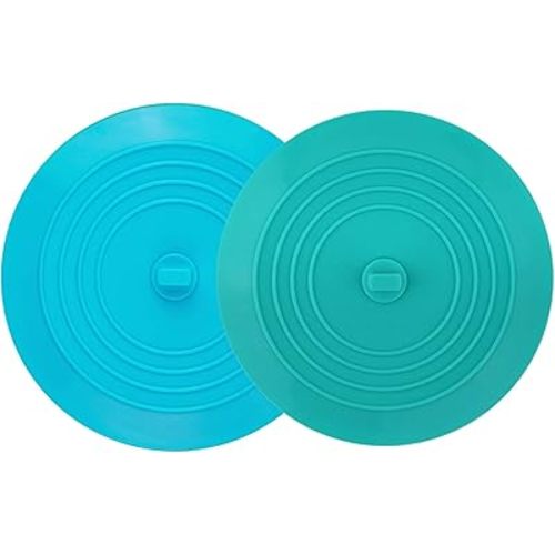 tifanso 2 Pack 6” Bathtub Tub Drain Cover Stopper, Large Silicone Suction Bathroom Drain Plug Hair Stopper, Bathroom Accessories for Kitchen and Laundry