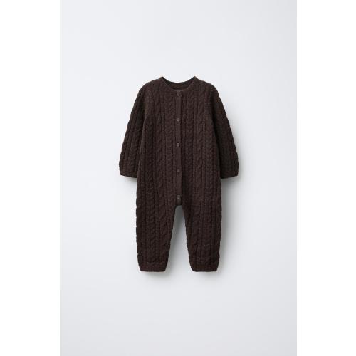 CABLE KNIT JUMPSUIT - Ecru | ZARA United States